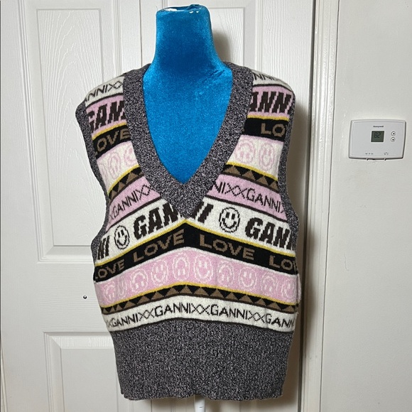 Ganni Sweaters - GANNI Multicolor Knit Sweater Vest Women’s Large